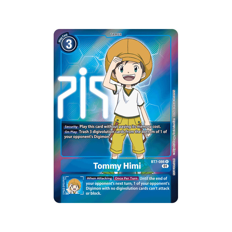 Digimon TCG BT7-086 AA Tommy Himi Alternative Art Next Adventure Card Game
