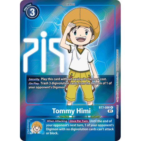Digimon TCG BT7-086 AA Tommy Himi Alternative Art Next Adventure Card Game