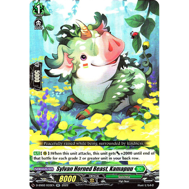 Vanguard_TCG_card_D-SS02_033EN_RR_Sylvan_Horned_Beast_Kamapuu_Festival_Collection_2022