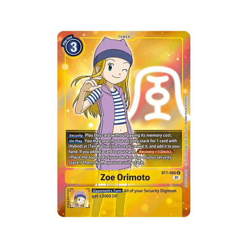 Digimon TCG BT7-088 AA Zoe Orimoto Alternative Art Next Adventure Card Game