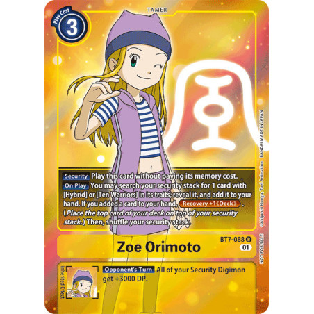 Digimon TCG BT7-088 AA Zoe Orimoto Alternative Art Next Adventure Card Game