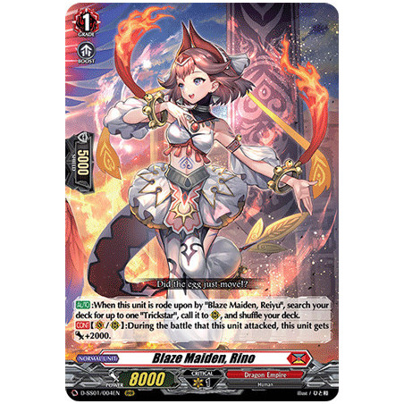 Vanguard_TCG_card_D-SS01_004EN_RRR_Blaze_Maiden_Rino_Festival_Collection_2021