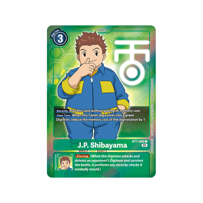 Digimon TCG BT7-089 AA J.P. Shibayama Alternative Art Next Adventure Card Game