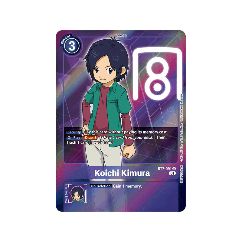 Digimon TCG BT7-091 AA Koichi Kimura Alternative Art Next Adventure Card Game
