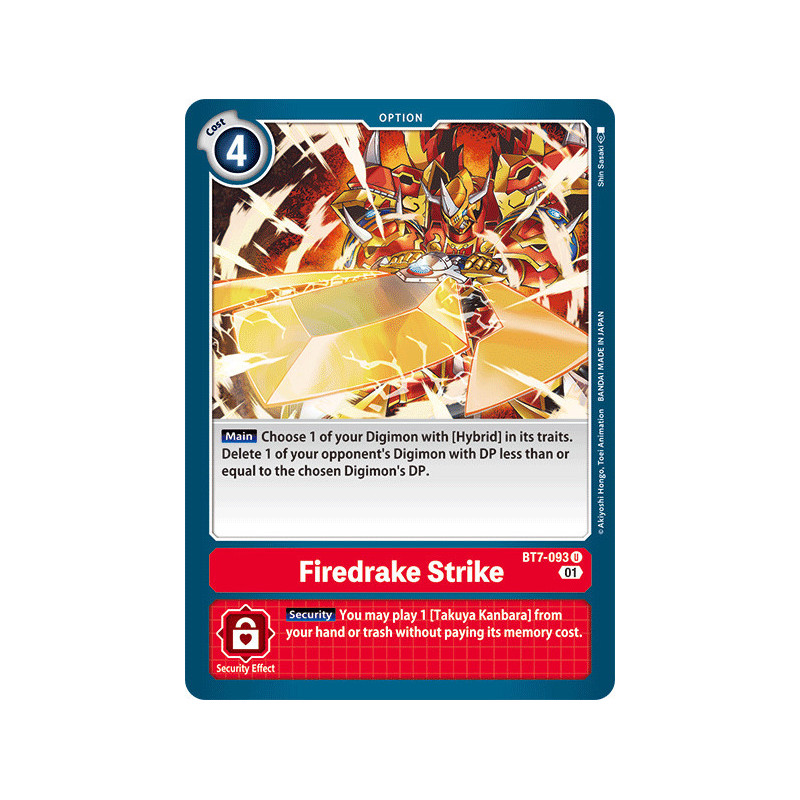 Digimon TCG BT7-093 Firedrake Strike Uncommon Next Adventure Card Game