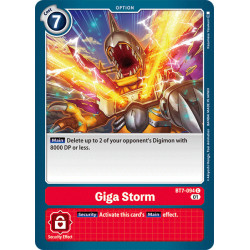Digimon TCG BT7-094 Giga Storm Common Next Adventure Card Game