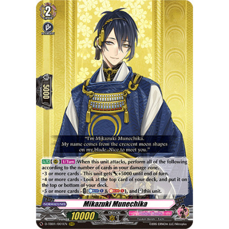 Vanguard_TCG_card_D-TB01_001EN_RRR_Mikazuki_Munechika_Touken_Ranbu_-ONLINE-_2021
