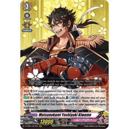 Vanguard_TCG_card_D-TB01_007EN_RRR_Mutsunokami_Yoshiyuki_Kiwame_Touken_Ranbu_-ONLINE-_2021