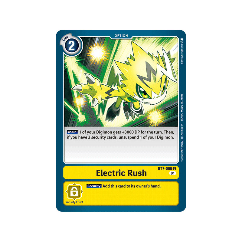 Digimon TCG BT7-099 Electric Rush Uncommon Next Adventure Card Game