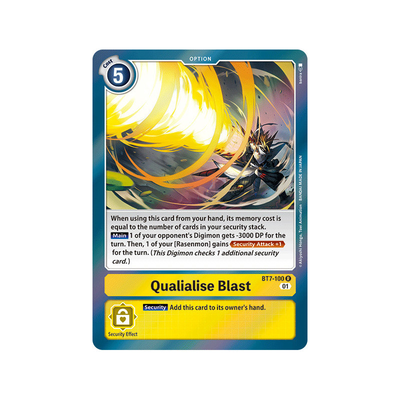 Digimon TCG BT7-100 Qualialise Blast Rare Next Adventure Card Game