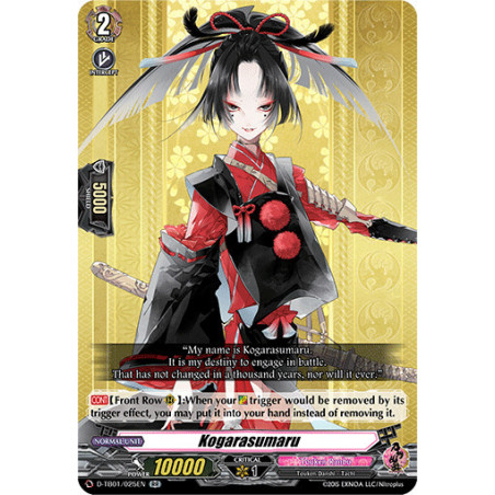 Vanguard_TCG_card_D-TB01_025EN_RR_Kogarasumaru_Touken_Ranbu_-ONLINE-_2021