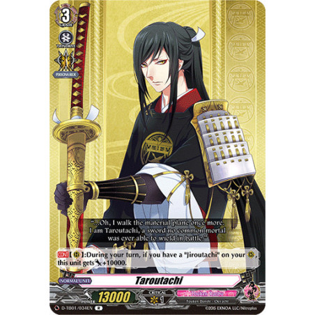 Vanguard_TCG_card_D-TB01_034EN_R_Taroutachi_Touken_Ranbu_-ONLINE-_2021