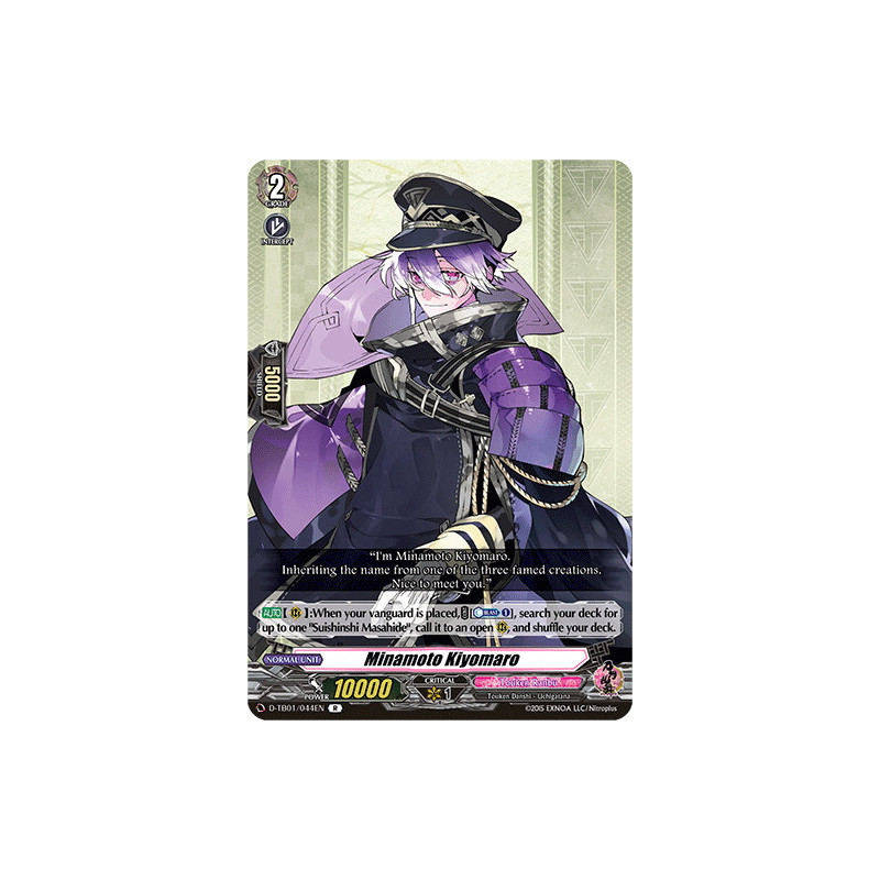 Vanguard_TCG_card_D-TB01_044EN_R_Minamoto_Kiyomaro_Touken_Ranbu_-ONLINE-_2021