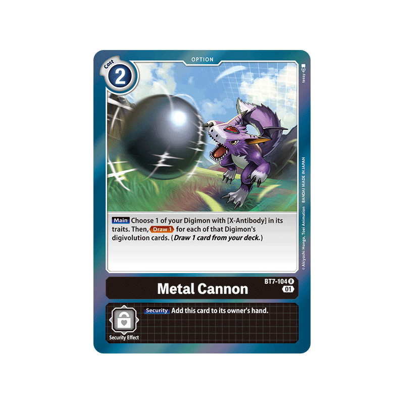 Digimon TCG BT7-104 Metal Cannon Rare Next Adventure Card Game