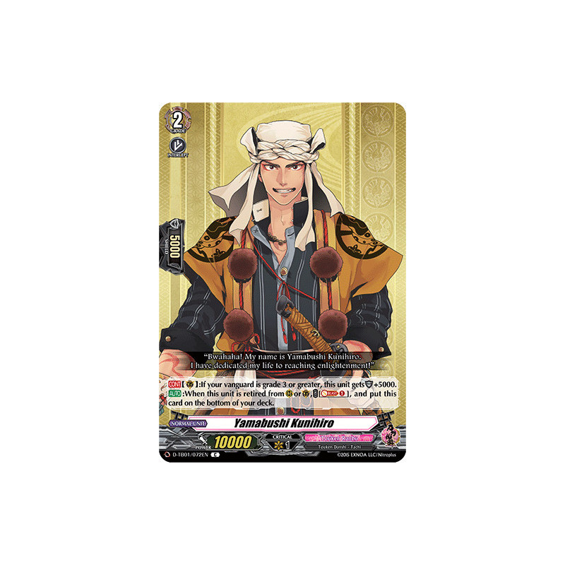 Vanguard_TCG_card_D-TB01_072EN_C_Yamabushi_Kunihiro_Touken_Ranbu_-ONLINE-_2021