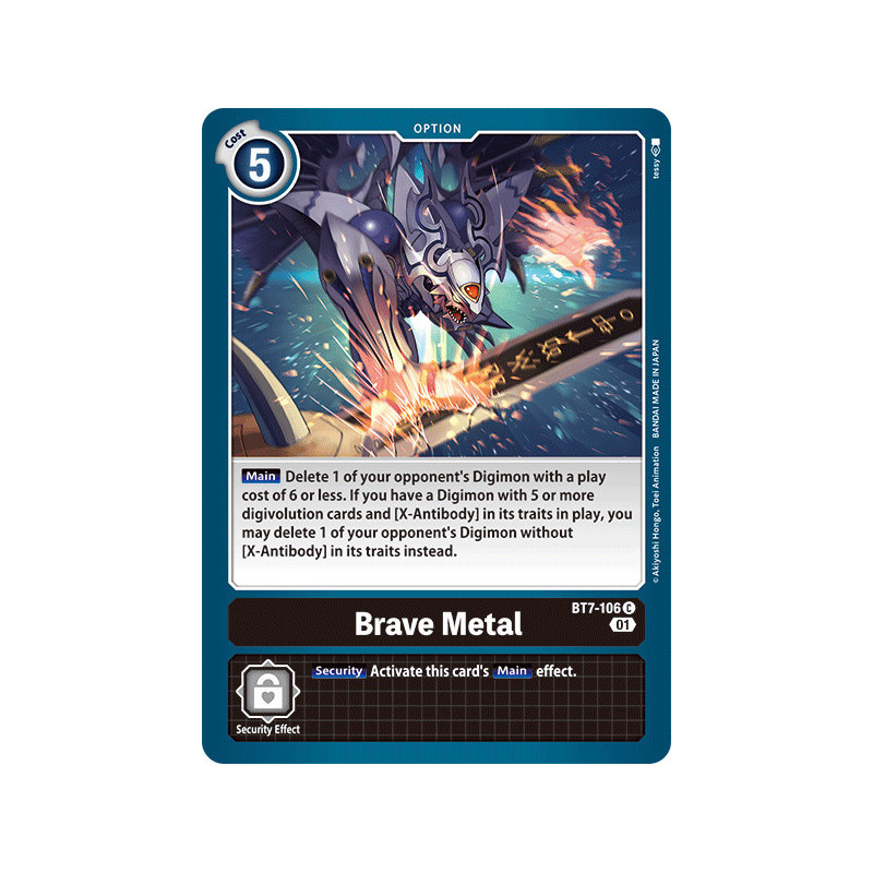 Digimon TCG BT7-106 Brave Metal Common Next Adventure Card Game