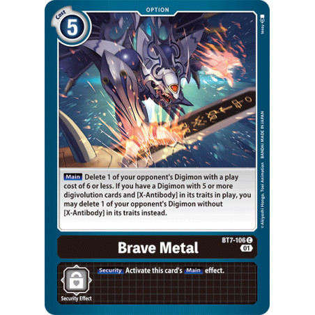 Digimon TCG BT7-106 Brave Metal Common Next Adventure Card Game