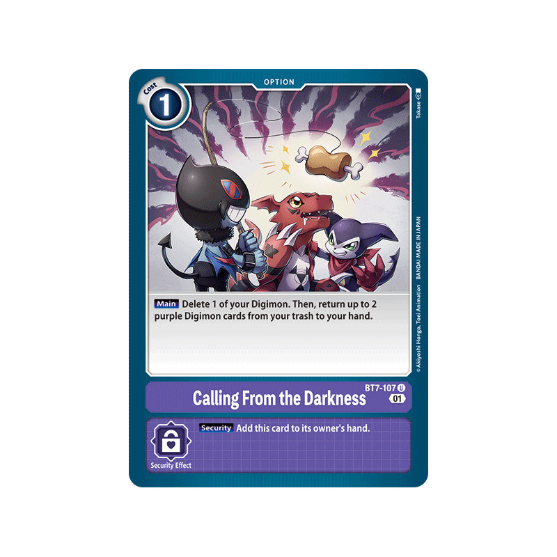 Digimon TCG BT7-107 Calling From the Darkness Uncommon Next Adventure Card Game