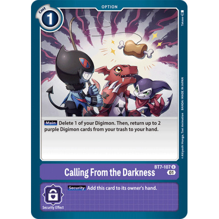Digimon TCG BT7-107 Calling From the Darkness Uncommon Next Adventure Card Game