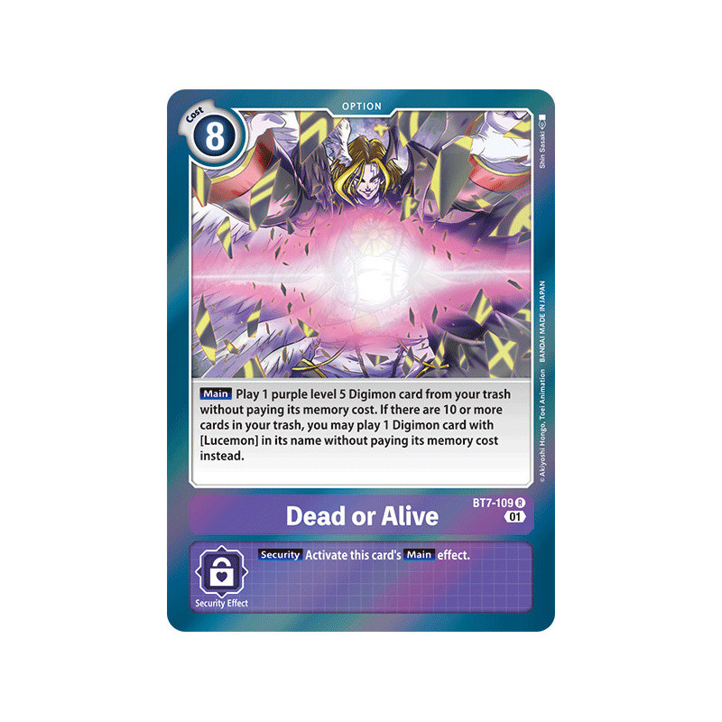 Digimon TCG BT7-109 Dead or Alive Rare Next Adventure Card Game