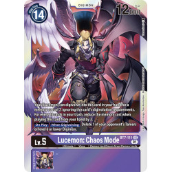 Digimon TCG BT7-111 Lucemon: Chaos Mode Secret Rare Next Adventure Card Game