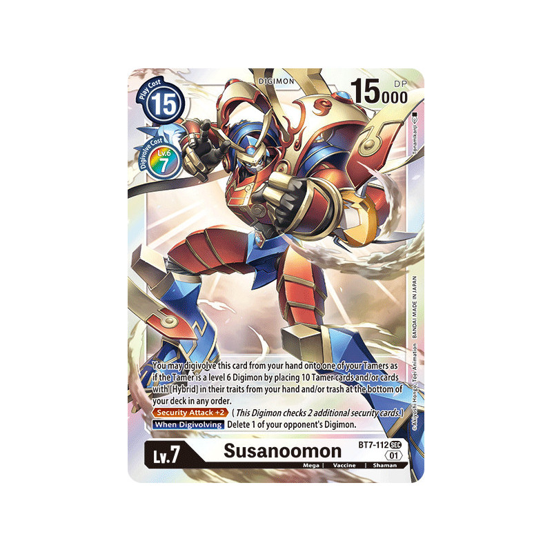 Digimon TCG BT7-112 Susanoomon Secret Rare Next Adventure Card Game