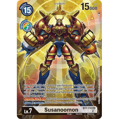 Digimon TCG BT7-112 AA Susanoomon Alternative Art Next Adventure Card Game
