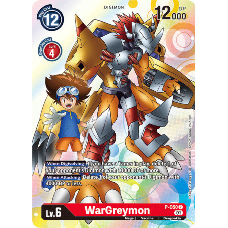 Digimon TCG P-050 WarGreymon Campaign Rare Next Adventure Card Game