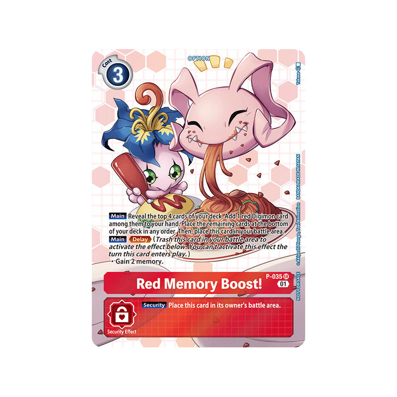 Digimon TCG BT7 P-035 AA Red Memory Boost!Alternative Art Next Adventure Card Game