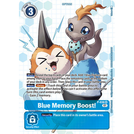 Digimon TCG BT7 P-036 AA Blue Memory Boost!Alternative Art Next Adventure Card Game