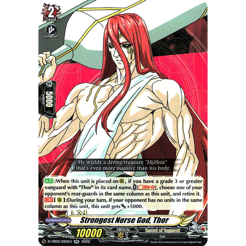 Vanguard_TCG_card_D-TB02_020EN_RR_Strongest_Norse_God_Thor_Record_of_Ragnarok
