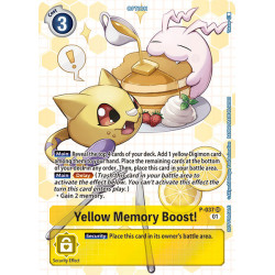 Digimon TCG BT7 P-037 AA Yellow Memory Boost!Alternative Art Next Adventure Card Game