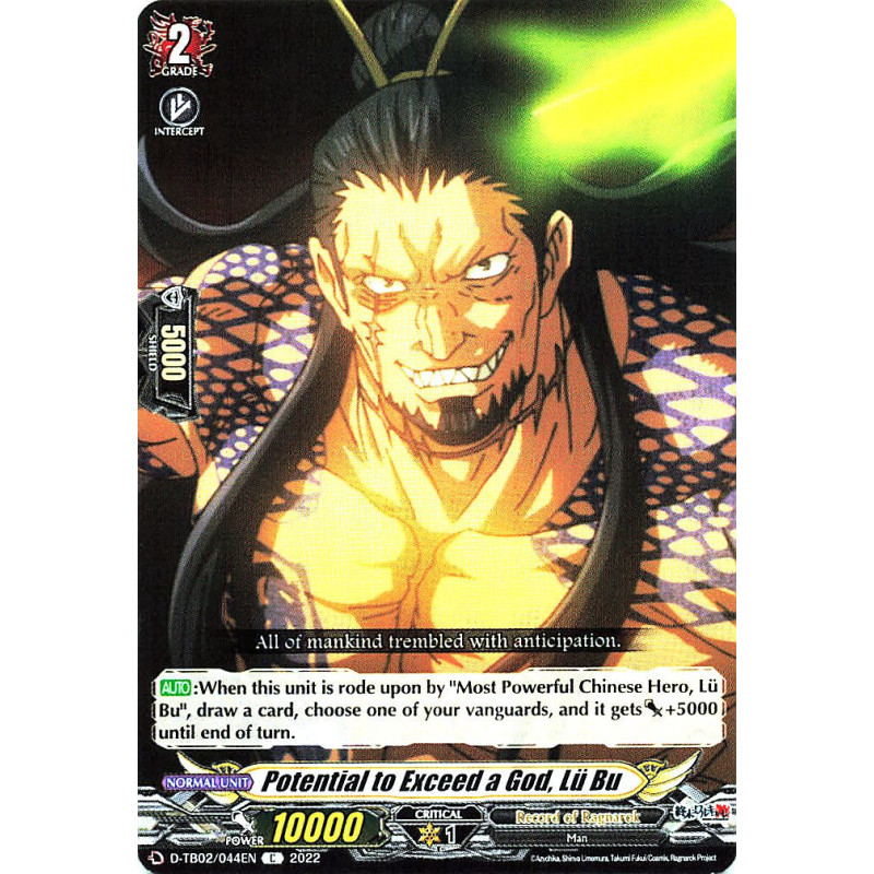 Vanguard_TCG_card_D-TB02_044EN_C_Potential_to_Exceed_a_God_Lu_Bu_Record_of_Ragnarok