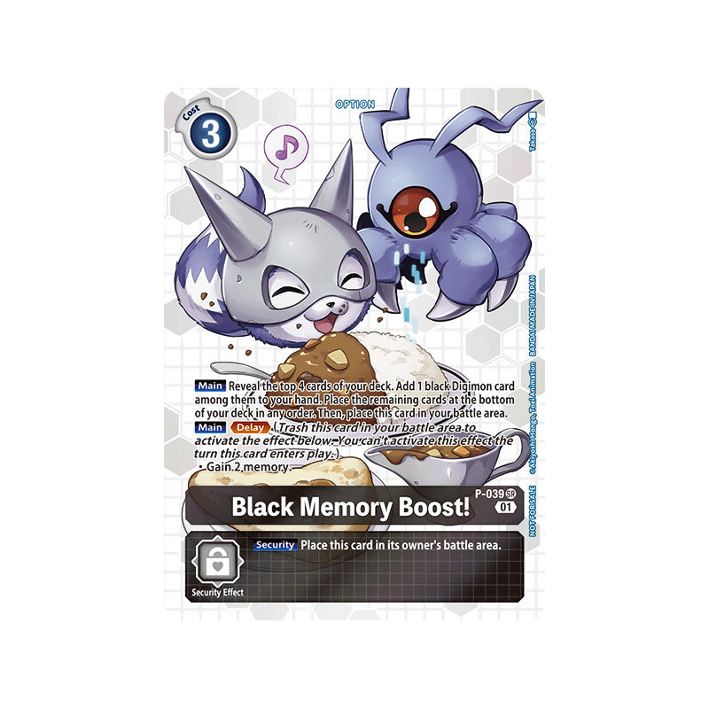Digimon TCG BT7 P-039 AA Black Memory Boost!Alternative Art Next Adventure Card Game