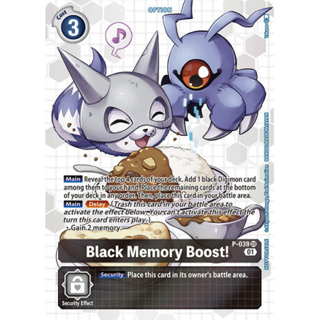 Digimon TCG BT7 P-039 AA Black Memory Boost!Alternative Art Next Adventure Card Game