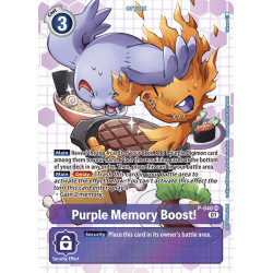 Digimon TCG BT7 P-040 AA Purple Memory Boost!Alternative Art Next Adventure Card Game