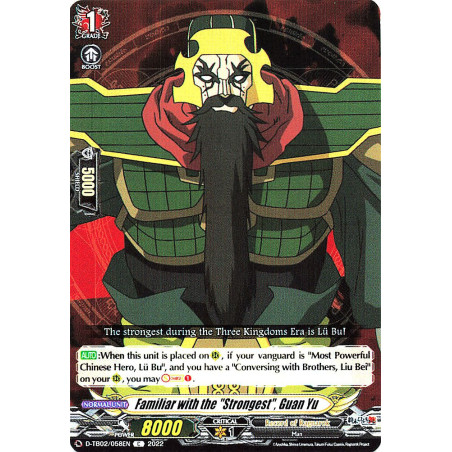Vanguard_TCG_card_D-TB02_058EN_C_Familiar_with_the_Strongest_Guan_Yu_Record_of_Ragnarok