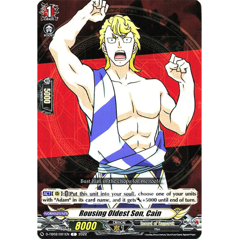 Vanguard_TCG_card_D-TB02_061EN_C_Rousing_Oldest_Son_Cain_Record_of_Ragnarok