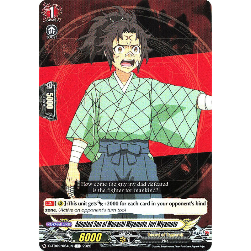 Vanguard_TCG_card_D-TB02_064EN_C_Adopted_Son_of_Musashi_Miyamoto_Iori_Miyamoto_Record_of_Ragnarok