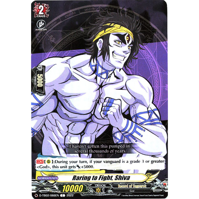 Vanguard_TCG_card_D-TB02_066EN_C_Raring_to_Fight_Shiva_Record_of_Ragnarok