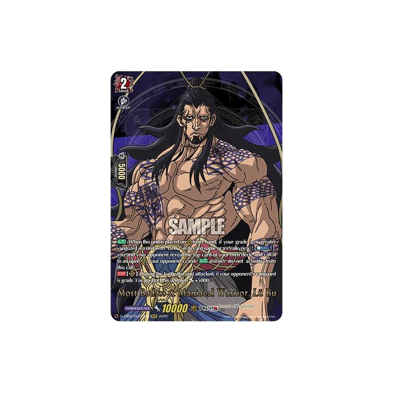 Vanguard_TCG_card_D-TB02_RGR14EN_RGR_Most_Badass_Maniacal_Warrior_Lu_Bu_Record_of_Ragnarok