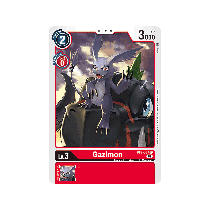Digimon_TCG_BT8-007_Gazimon_Common_New_Awakening_Card_Game