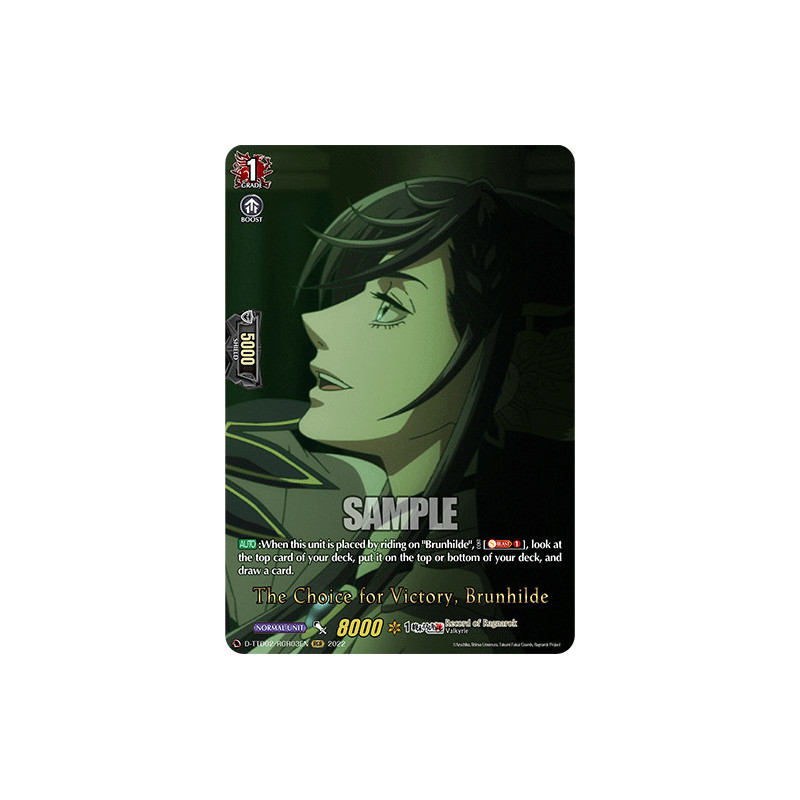 Vanguard_TCG_card_D-TTD02_RGR03EN_RGR_The_Choice_for_Victory_Brunhilde_Record_of_Ragnarok