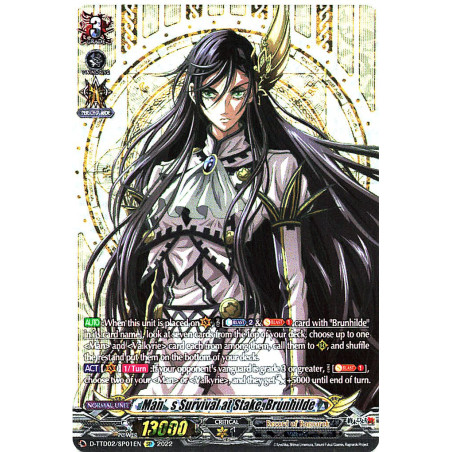 Vanguard_TCG_card_D-TTD02_SP01EN_SP_Man_s_Survival_at_Stake_Brunhilde_Record_of_Ragnarok