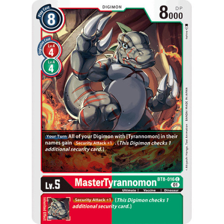 Digimon_TCG_BT8-016_MasterTyrannomon_Common_New_Awakening_Card_Game