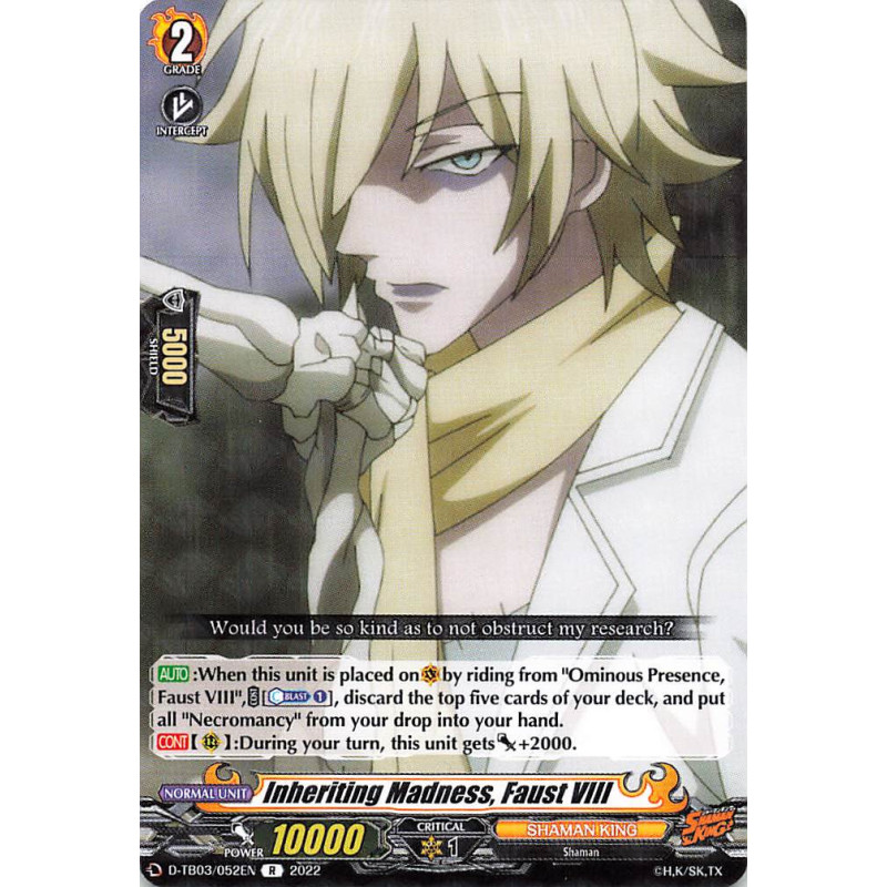 Vanguard_TCG_card_D-TB03_052EN_R_Inheriting_Madness_Faust_VIII_SHAMAN_KING