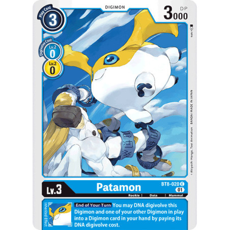 Digimon_TCG_BT8-020_Patamon_Common_New_Awakening_Card_Game