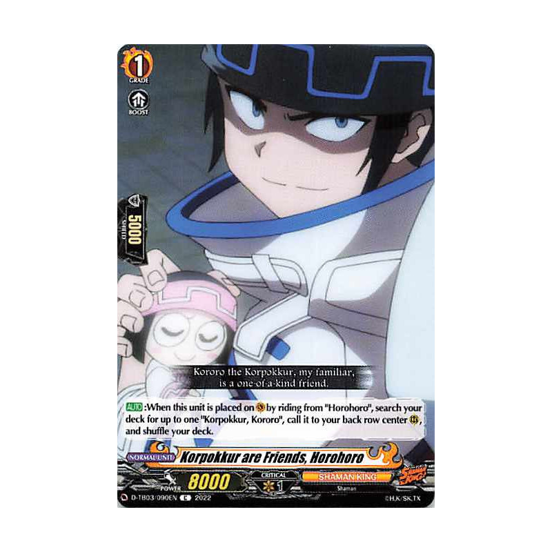 Vanguard_TCG_card_D-TB03_090EN_C_Korpokkur_are_Friends_Horohoro_SHAMAN_KING