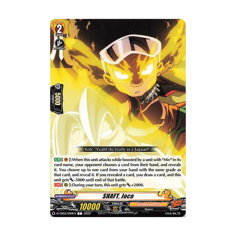 Vanguard_TCG_card_D-TB03_099EN_C_SHAFT_Joco_SHAMAN_KING