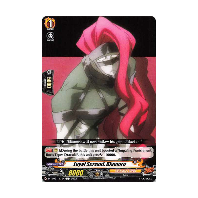 Vanguard_TCG_card_D-TB03_117EN_C_Loyal_Servant_Blaumro_SHAMAN_KING